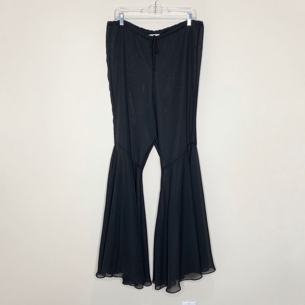 BUMPSUIT The Chiffon Flare Pant (Sz S) Maternity Sheer Black - Picture 5 of 14